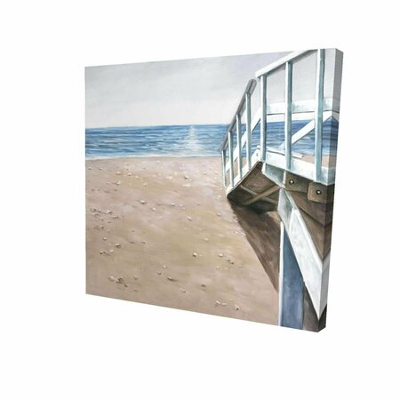 FONDO 16 x 16 in. Soft Seaside Landscape-Print on Canvas FO2777851